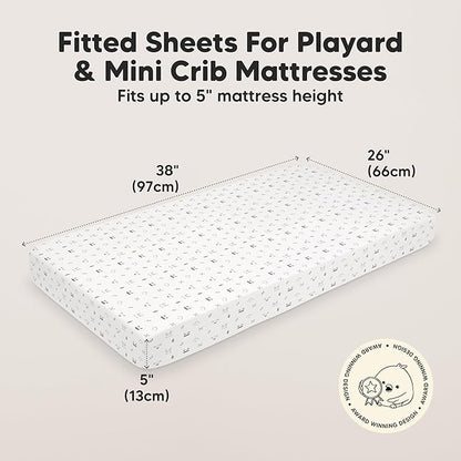 2-Pack Mini Crib Sheets Fitted - Image 3