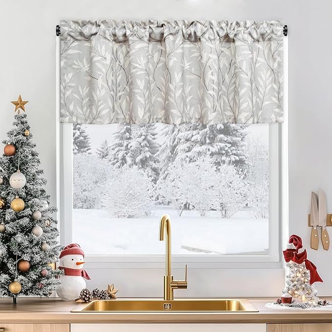Leeva Leaves Printing Curtains Valances by Leeva