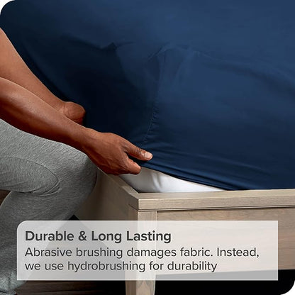 Bare Home 2-Pack Fitted Bottom Sheets Split King - Image 6