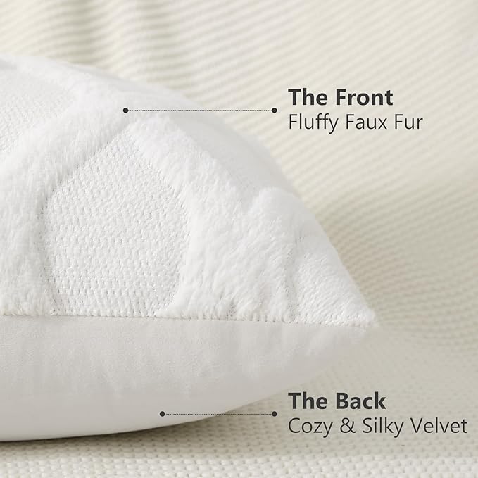 decorUhome Christmas Throw Pillow Covers 12x20 Inch Set of 2, Soft Plush Faux - Image 3