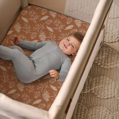 Pack n Play Sheets, BROLEX 2 Pack Mini Crib Sheets, Stretchy Portable Fitted - Image 7