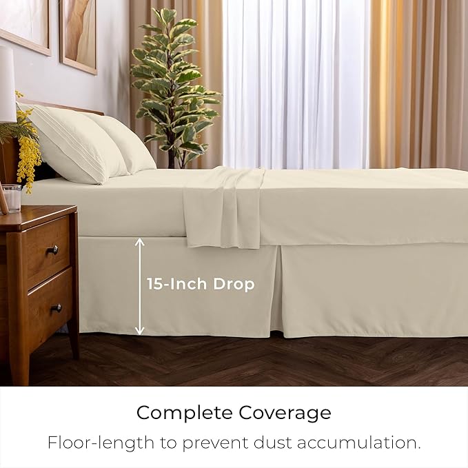 Mellanni Bed Skirt King Size - Image 2