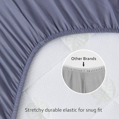 2 Pack Fitted Crib Sheets & 2 Pack Waterproof Crib Mattress Protectors - Image 7