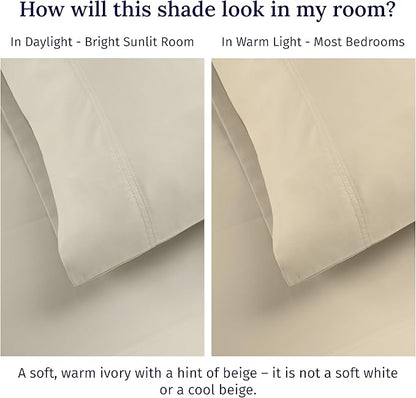 Luxuriously Soft Hotel Quality 600 Thread Count, 100% Cotton Set of 2 Cases - Image 3