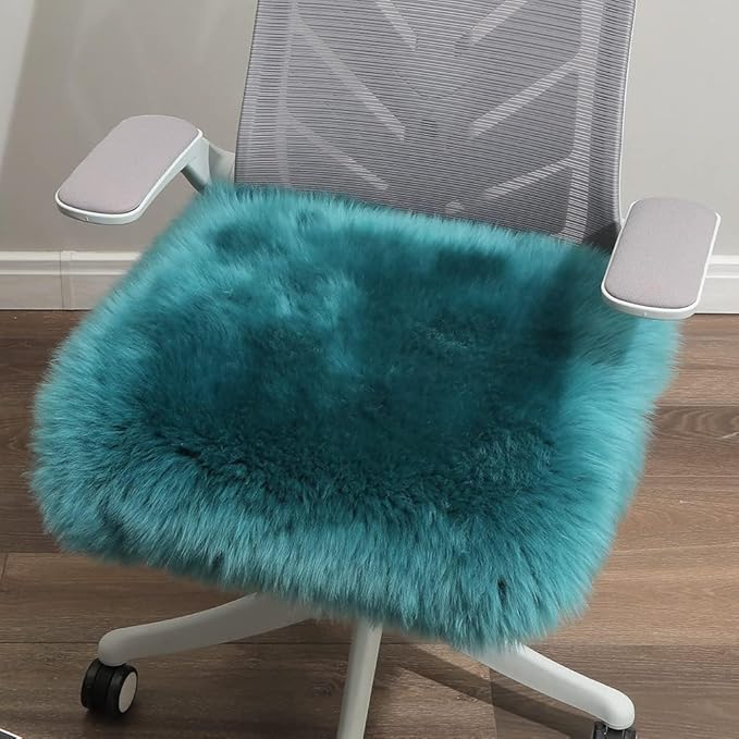 LLB Sheepskin Chair Covers Office Chair Cushion Dining Room Chair Pads Desk by LLB