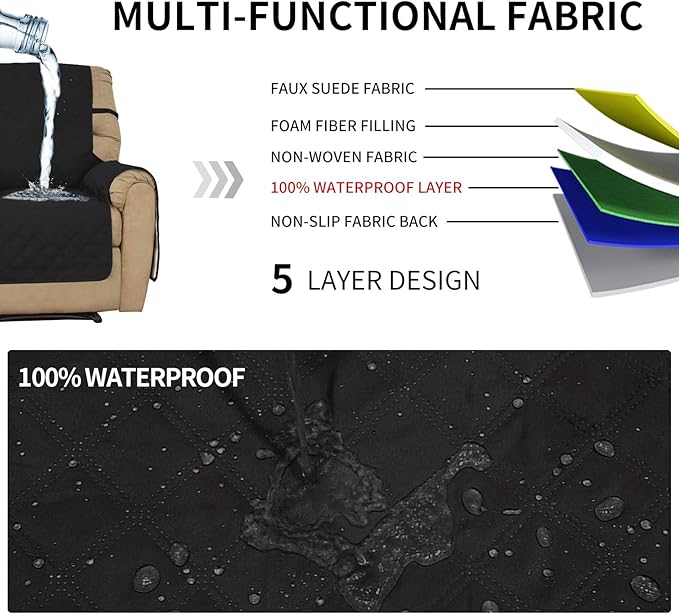 Easy-Going Sofa Slipcover Waterproof Oversized Recliner Chair Cover Non-Slip - Image 4