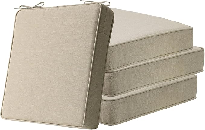 Square Corner Seat Cushions, Indoor Outdoor Water Repellent Universal Chair Pads by Unimatta