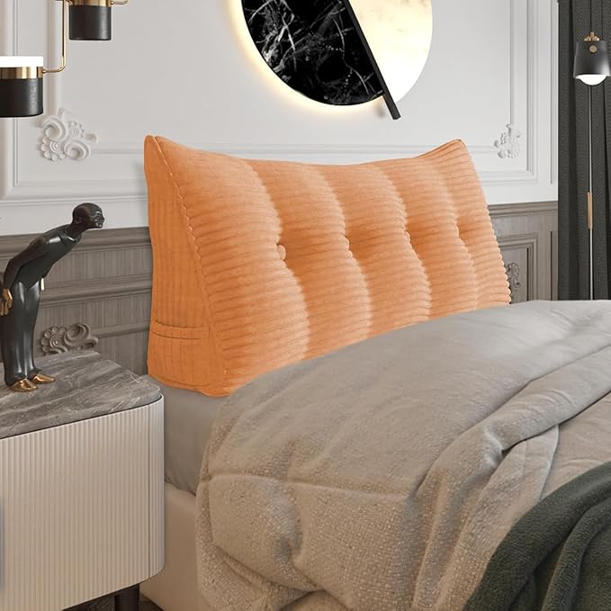 Wedge Headboard Pillow Dorm Room Reading Pillow Back Support by HOMECOZY