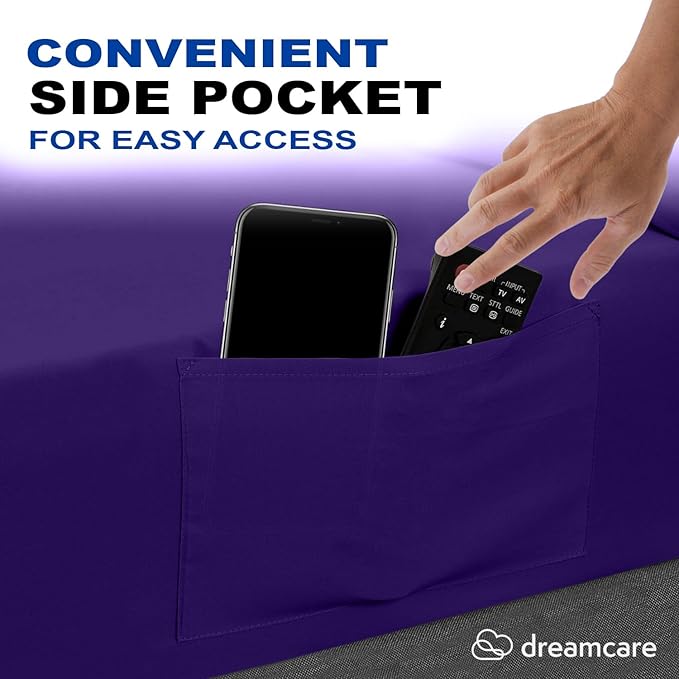 DREAMCARE California King Sheet Sets – 4 pcs Cooling Sheets – up to 21” Deep - Image 4