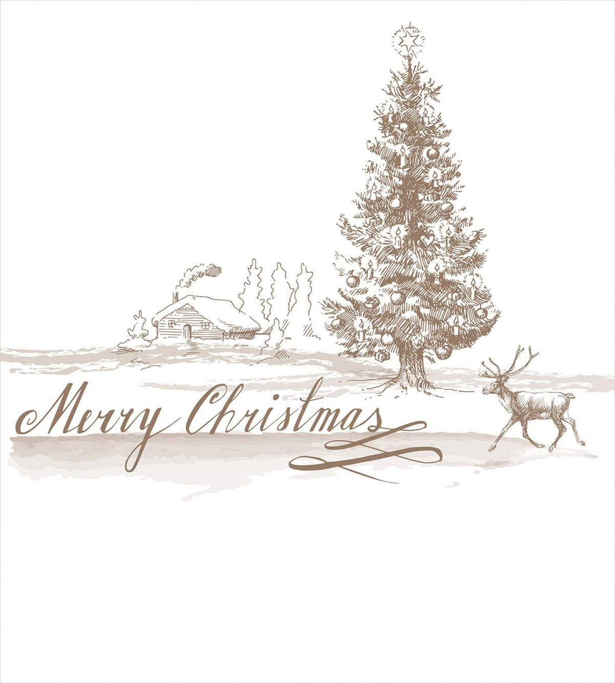 ambesonne christmas duvet cover set, romantic vintage new shown in use