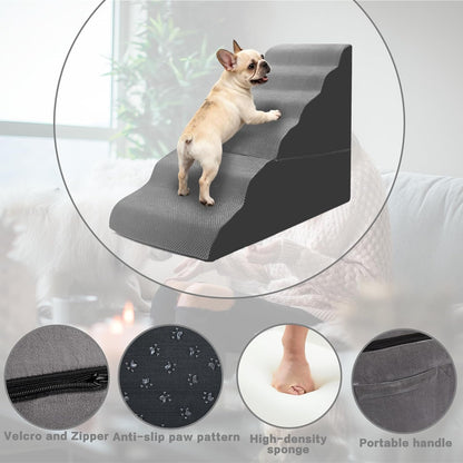 dog stairs for high beds 30-36 inches tall, side view