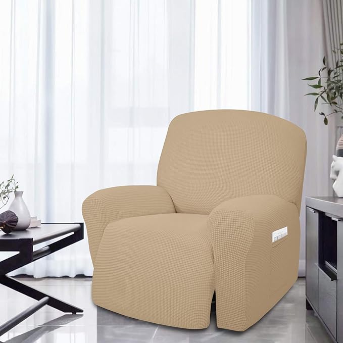Easy-Going 4 Pieces Oversized Recliner Stretch Sofa Slipcover Sofa Cover - Image 2