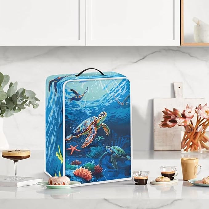 Mumeson Sea Turtle Coffee Maker Cover Universal Waterproof and Dustproof Cover - Image 2