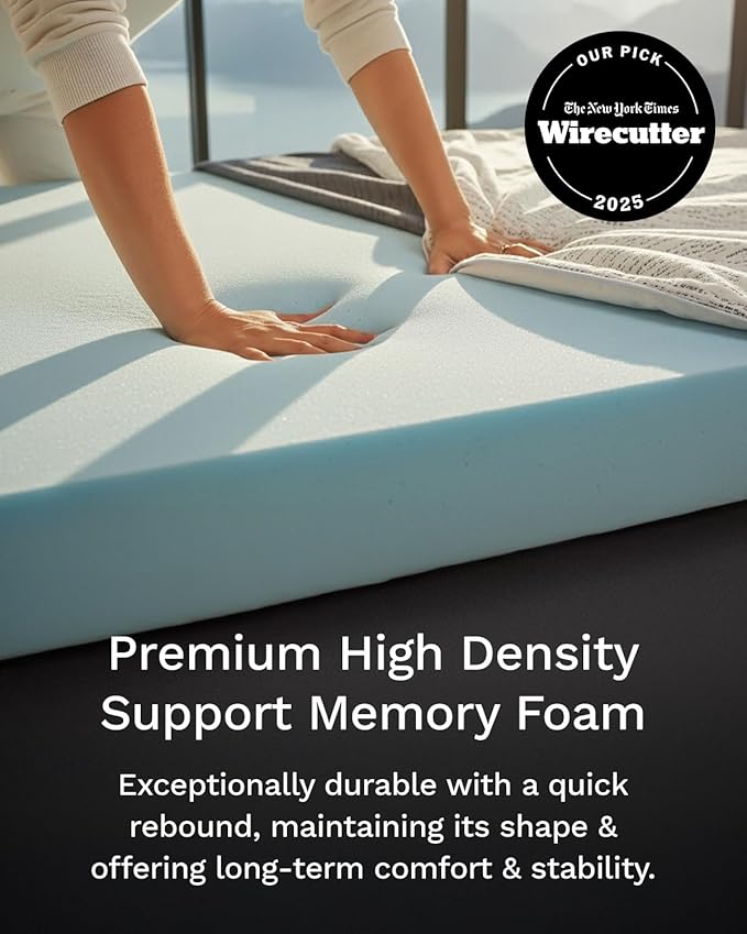 ViscoSoft 4 Inch Memory Foam Mattress Topper Queen - Image 2