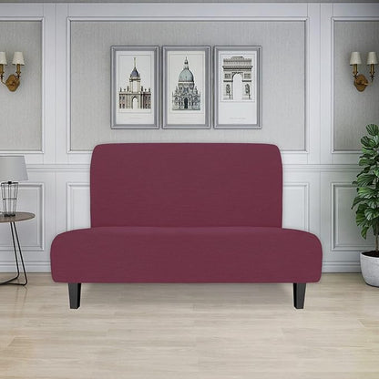 Easy-Going Stretch Futon Slipcover Armless Futon Bed Cover Furniture Protector - Image 2