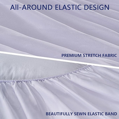 Marine Moon Extra Thick Cooling Plush Pillow Top Mattress Bed Topper, Fluffy - Image 7