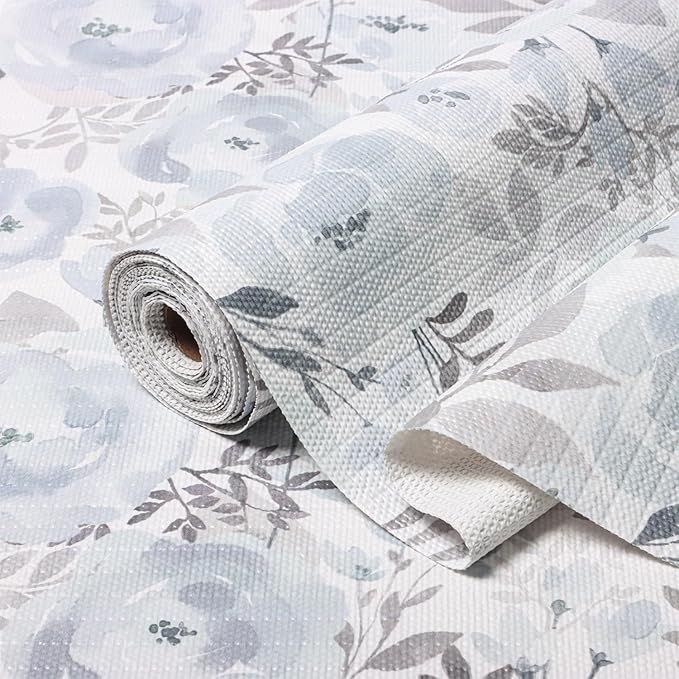 Blue Floral Shelf and Drawer Liner by Amiitay