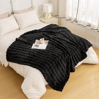 YUSOKI Luxury 3D Bubble Throw Blanket 3.1lb, All Ages, Home Decoration by YUSOKI