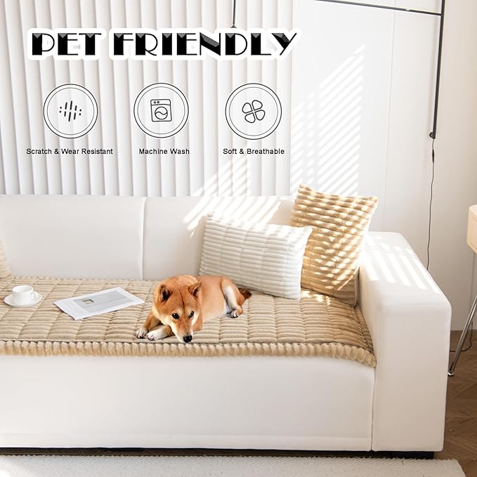 ZQFFB Pet Couch Cover Dogs Washable Non-Slip Couch Protector Pet Friendly Dog - Image 2