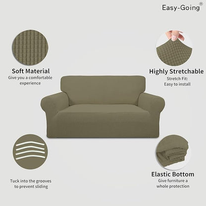 Easy-Going Stretch Loveseat Slipcover 1-Piece Sofa Cover Furniture Protector - Image 3
