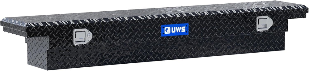 UWS EC10552 69-Inch Gloss Black Heavy-Wall Aluminum Slim Truck Tool Box with ...