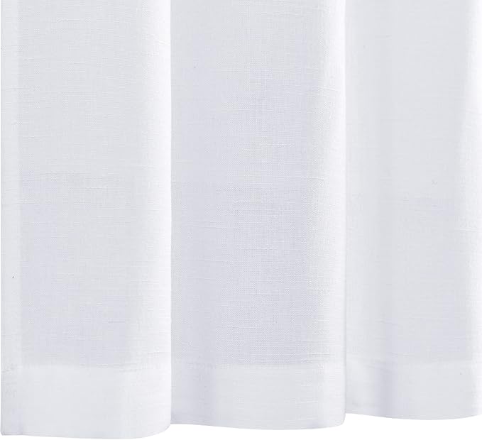 jinchan Kitchen Curtains 36 Inch Linen Tier Curtains Farmhouse Tab Top Small - Image 6