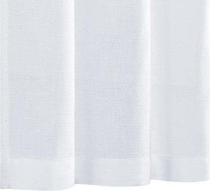 jinchan Kitchen Curtains 36 Inch Linen Tier Curtains Farmhouse Tab Top Small - Image 6