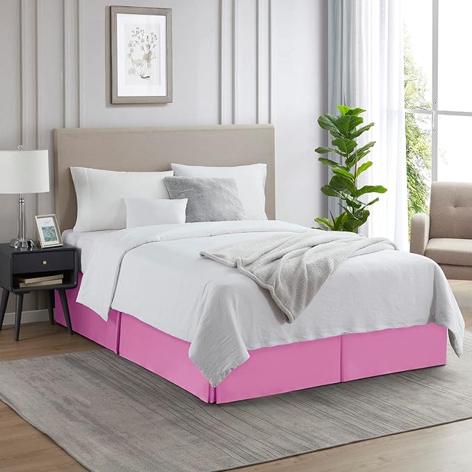 Nestl Light Pink Twin XL Bed Skirt - Image 4