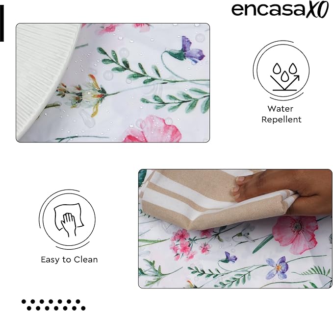 Encasa XO Rectangular 56"x72" Tablecloth | Water-Repellent Polyester Dining - Image 4