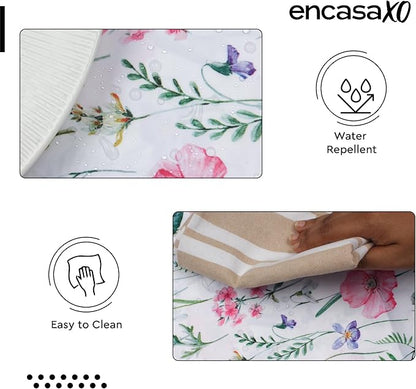 Encasa XO Square 56"x56" Tablecloth | Water-Repellent Polyester Dining Table - Image 4
