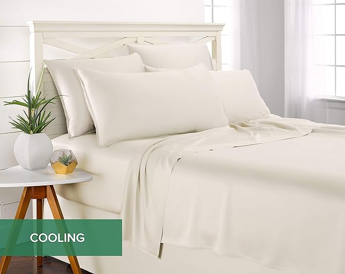 Pure Bamboo Split King Sheets, Genuine 100% Organic Viscose Derived from Bamboo - Image 4