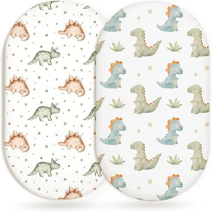 Bassinet Sheets for Baby Girls Boys 2 Pack, Fitted Baby Mattress Sheet for by Home