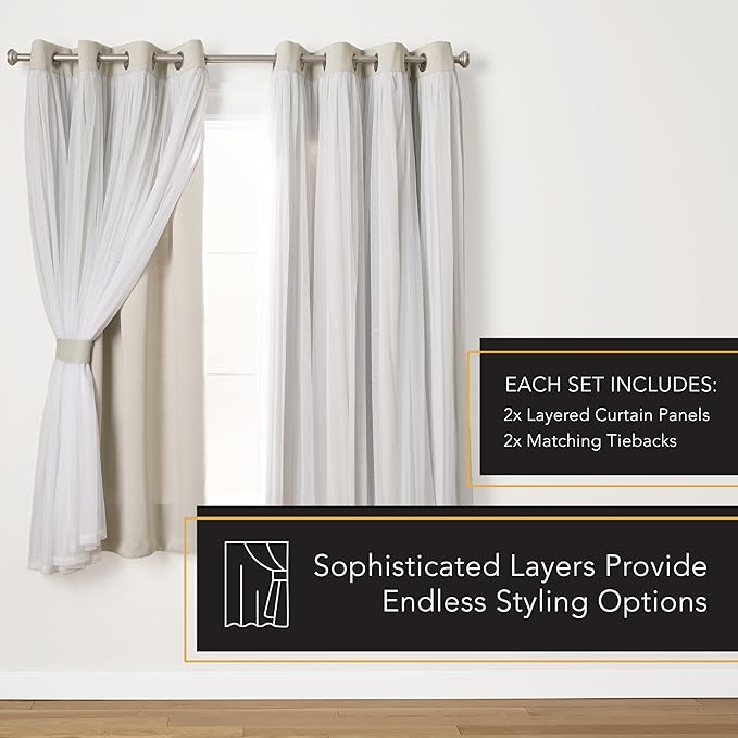 TOWN & COUNTRY LUXE Talia Double Layer Indoor Curtains, Sheer and Room - Image 11