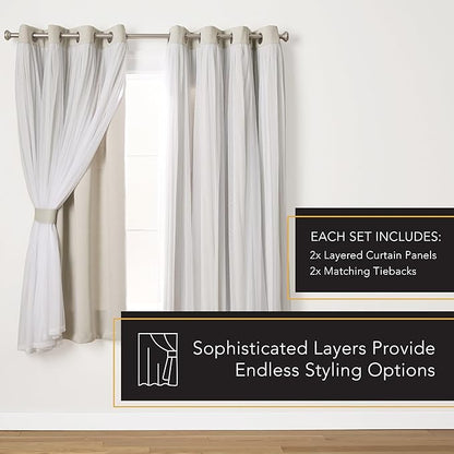 TOWN & COUNTRY LUXE Talia Double Layer Indoor Curtains, Sheer and Room - Image 11