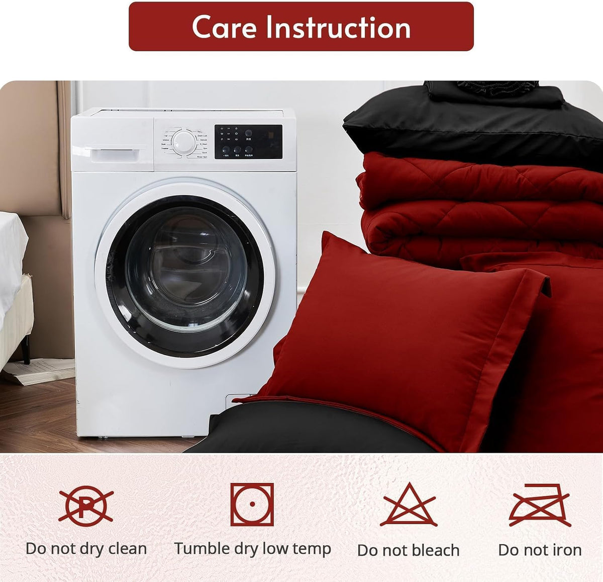 muxhomo full comforter set 7 pieces, reversible bed, view 9