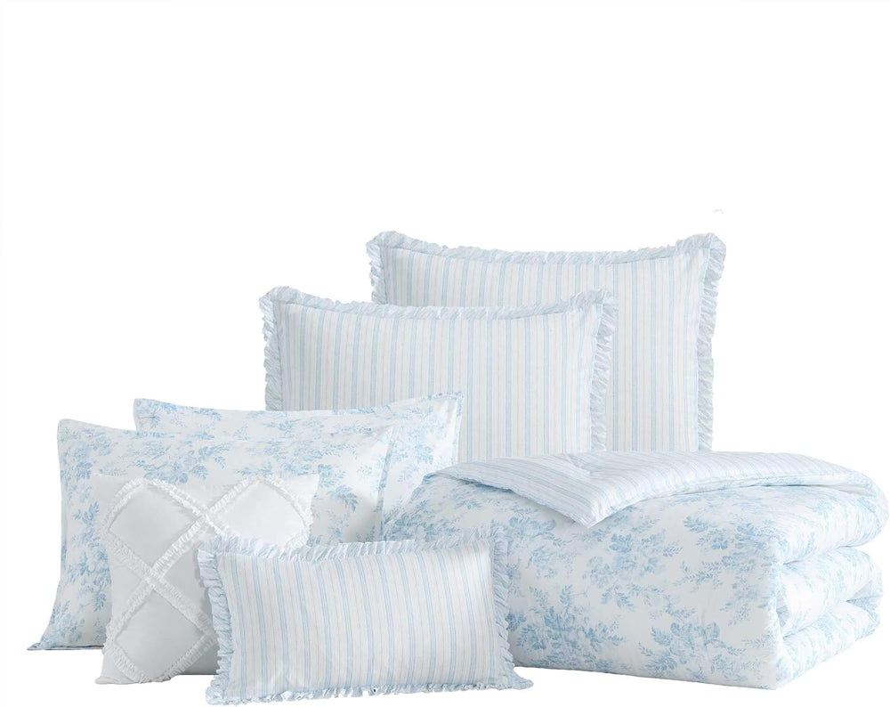 Laura Ashley - King Size Comforter Set with Matching Shams