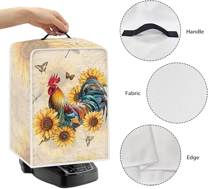 Mumeson Butterfly Rooster Coffee Maker Cover, Dust Resistant Washable Covers - Image 5
