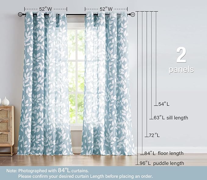 Treatmentex Blue Semi-Sheer Curtains - Image 6