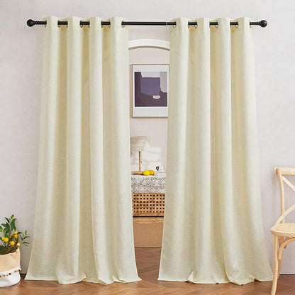 NICETOWN Linen Curtains 63 inch Long by NICETOWN
