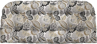 RSH DECOR: Tufted Wicker Loveseat Cushion | 41” x 19" | All-Weather Spun Fabric by RSHDECOR