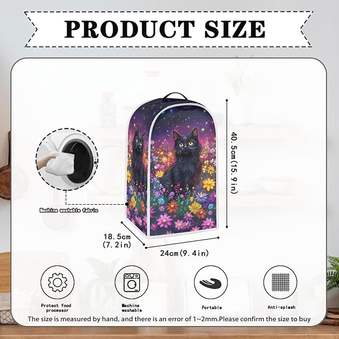 Talayituse Galaxy Cat Daisy Print Blender Dust Cover, Fingerprint Protection - Image 6