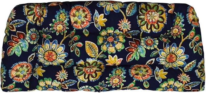 RSH DECOR: Tufted Wicker Loveseat Cushion | 41” x 19" | All-Weather Spun Fabric by RSHDECOR