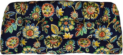 RSH DECOR: Tufted Wicker Loveseat Cushion | 41” x 19" | All-Weather Spun Fabric by RSHDECOR