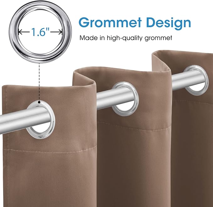 HOMEIDEAS Blackout Curtains for Bedroom 52 X 84 Inch Long 2 Panels Set - Image 4