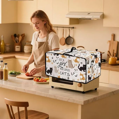 Waterproof Microwave Oven Grill Cover Protector Cartoon Cats Paw Print Foldable - Image 3