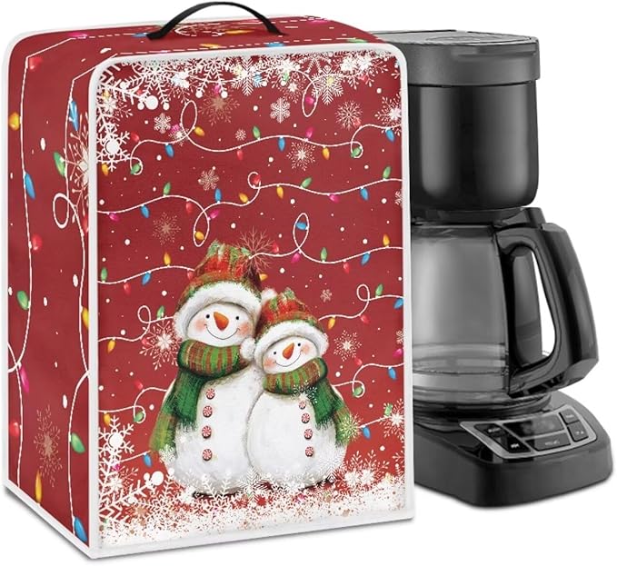Coffee Maker Dust Cover, Cute Snowman Christmas Mixer Dustproof Protector by Unknown