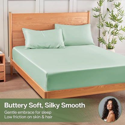 MR&HM California King Fitted Sheet, Ultra-Soft Rayon Derived from Bamboo & - Image 4