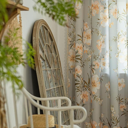 ENJOYBRIDAL Floral Curtains 84 Inch Length Living Room Bedroom Drapes Boho - Image 7