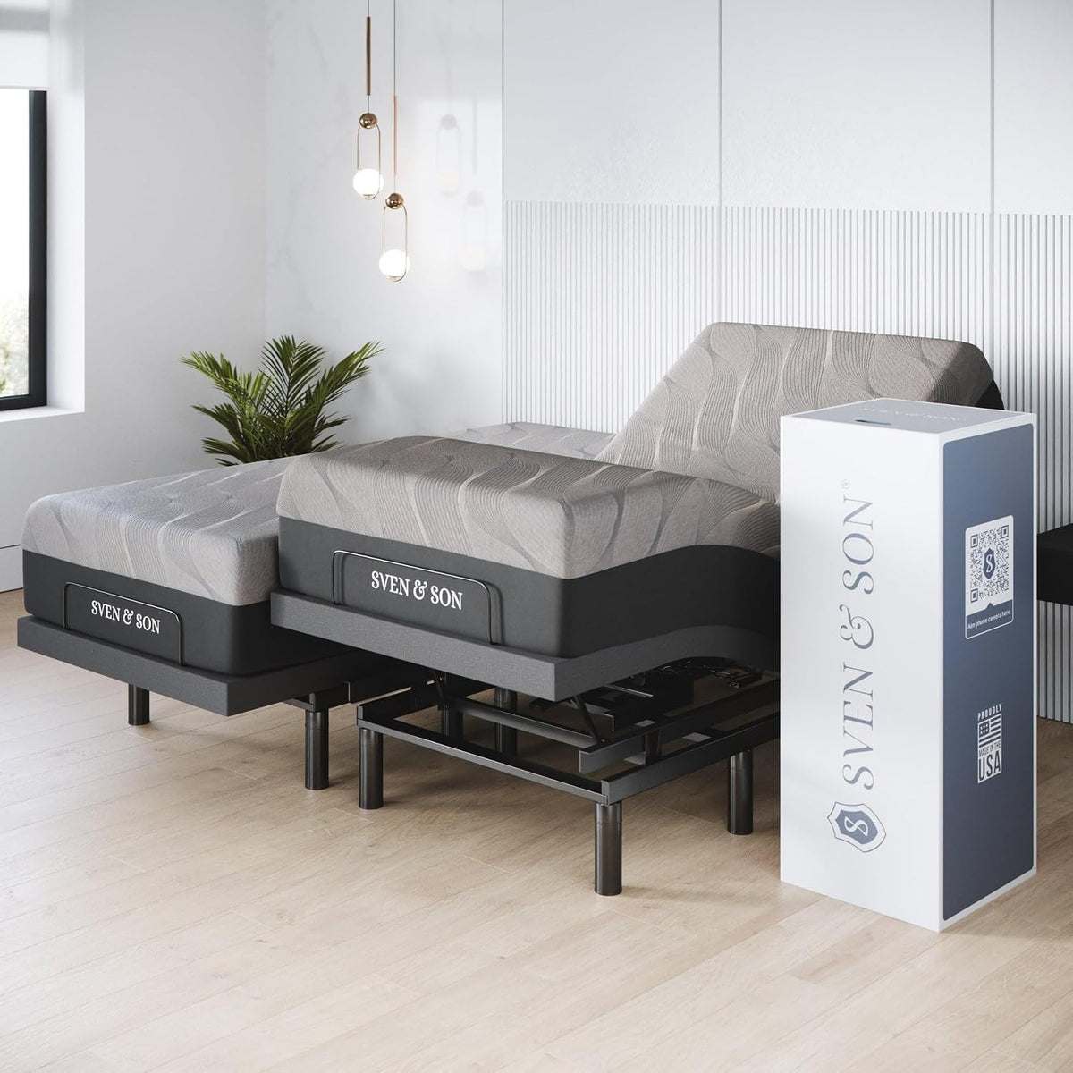 sven & son harmony adjustable bed base, head, main product view