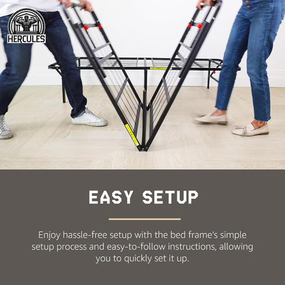 hercules 14 inch folding metal bed frame &, package contents